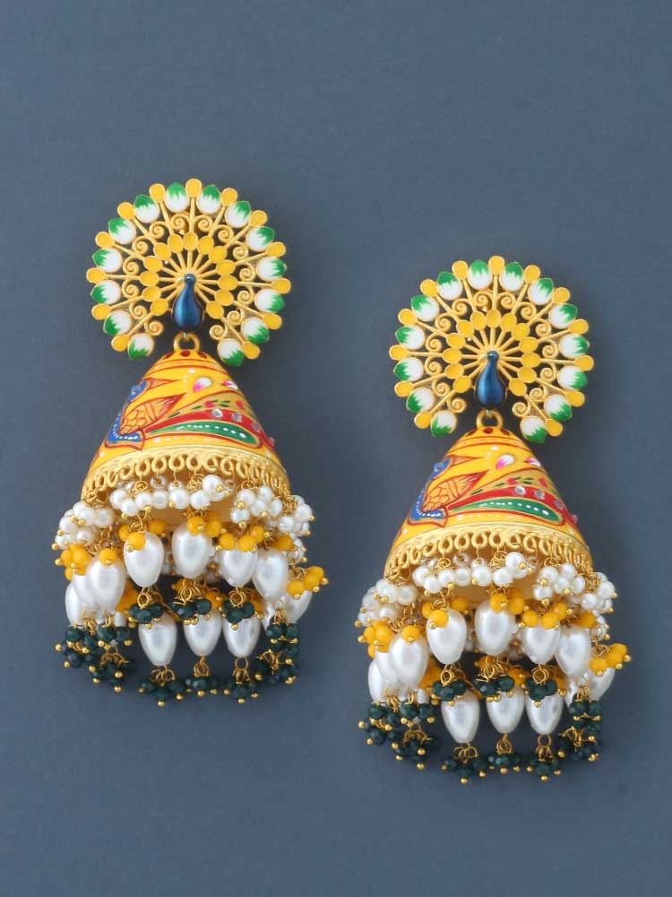 Lemon Mahek Meena Jhumkis