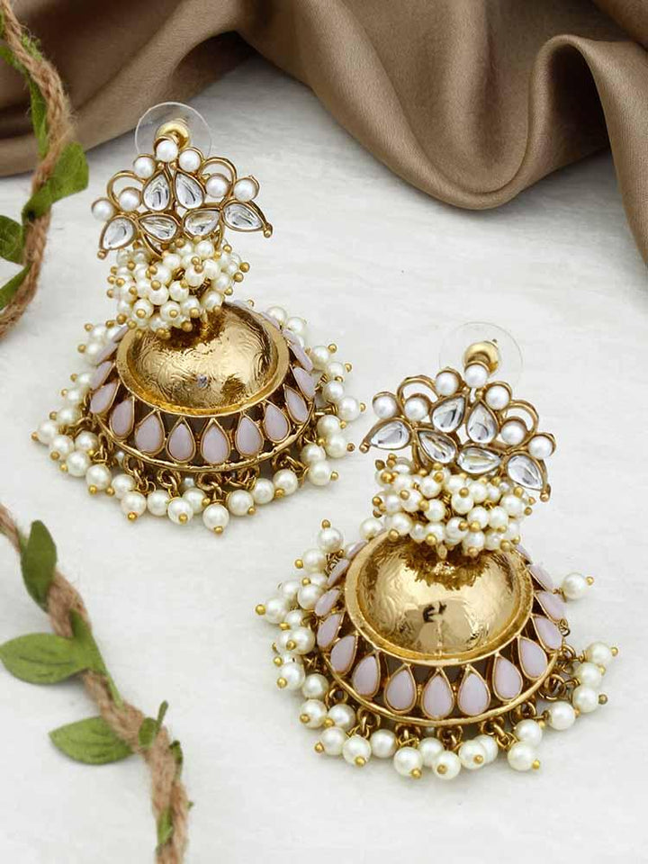 Lilac Hastha Jhumkis - Bling Bag