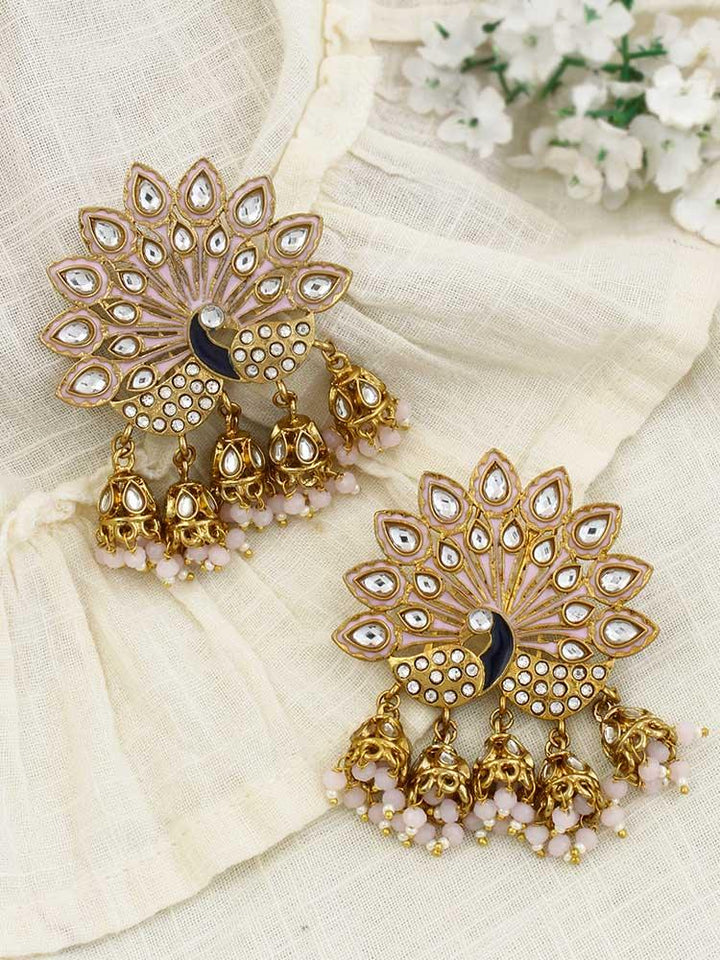 Lilac Mayur Jhumkis - Bling Bag