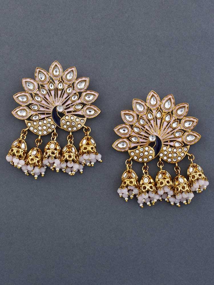 Lilac Mayur Jhumkis - Bling Bag