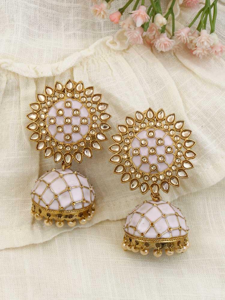 Lilac Suraj Jhumkis - Bling Bag