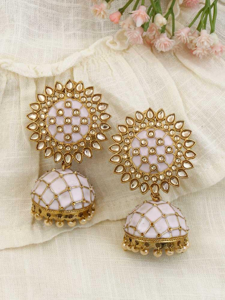 Lilac Suraj Jhumkis - Bling Bag