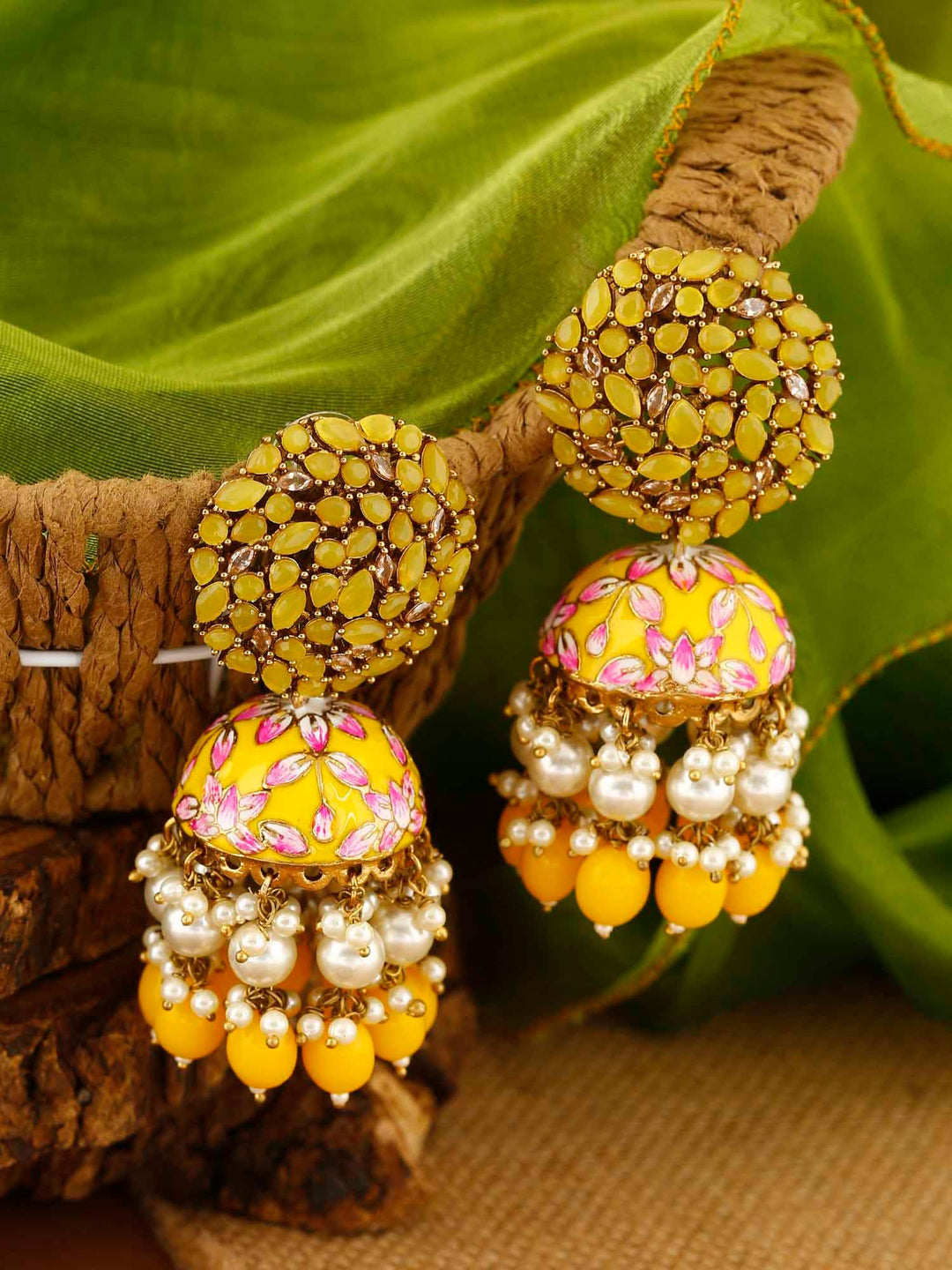 Lemon Daliha Jhumkis – Bling Bag