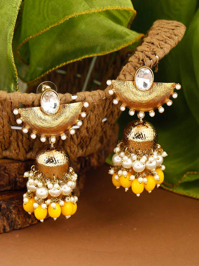 earrings - Bling Bag Lemon Kavach Jhumki Earings