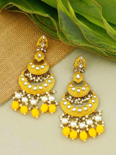 earrings - Bling Bag Lemon Nehal Chaandbali Earrings