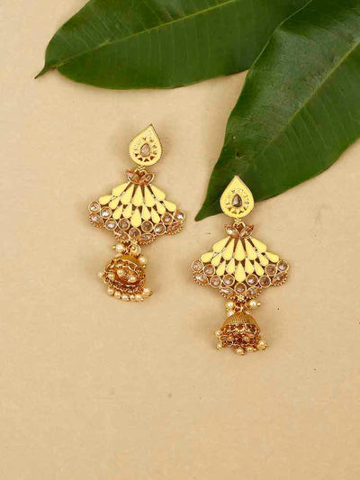 earrings - Bling Bag Lemon Nitara Jhumki Earrings