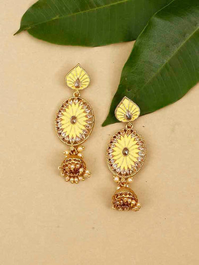 earrings - Bling Bag Lemon Noor Jhumki Earrings