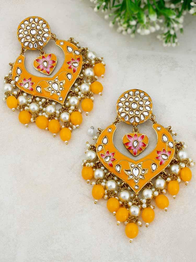 Mustard Roohi Designer Earrings - Bling Bag