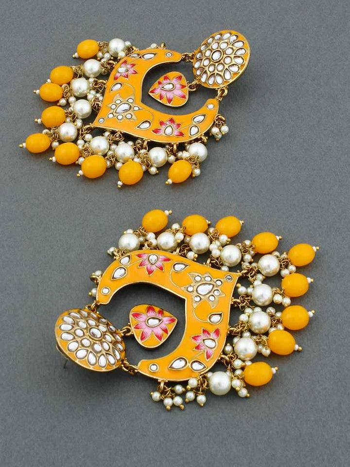 Mustard Roohi Designer Earrings - Bling Bag