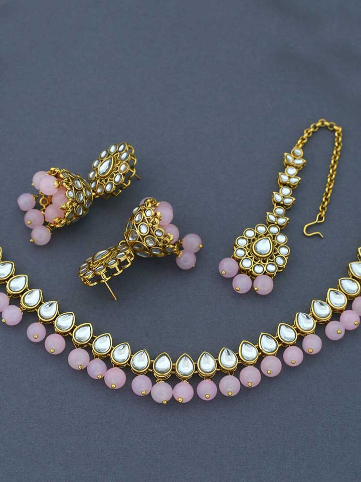 Lilac Aaradhya Kundan Jewellery Set