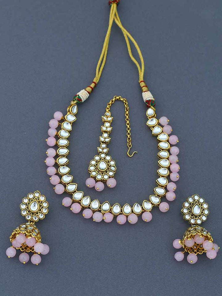 Lilac Aaradhya Kundan Jewellery Set