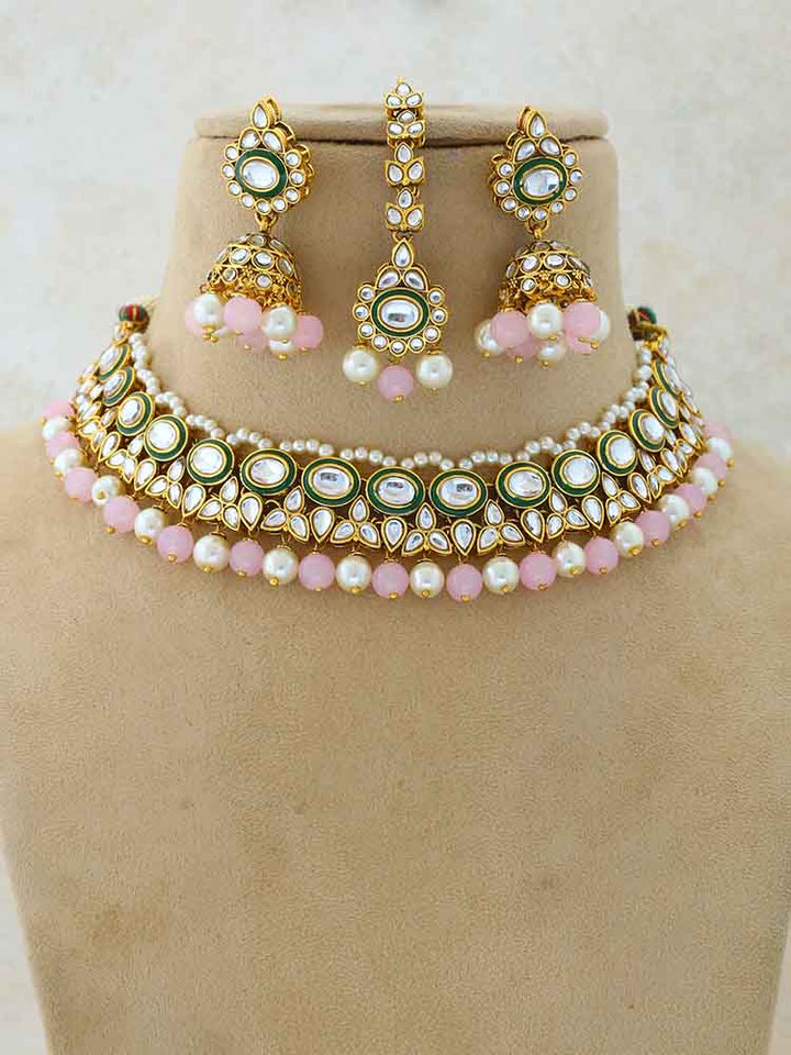 Lilac Tavasya Kundan Jewellery Set