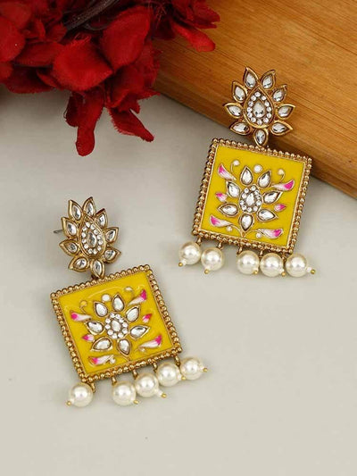 earrings - Bling Bag Lime Kalavati Designer Earrings