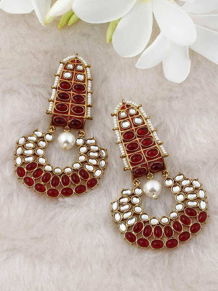 Maroon Daljit Chandbalis - Bling Bag