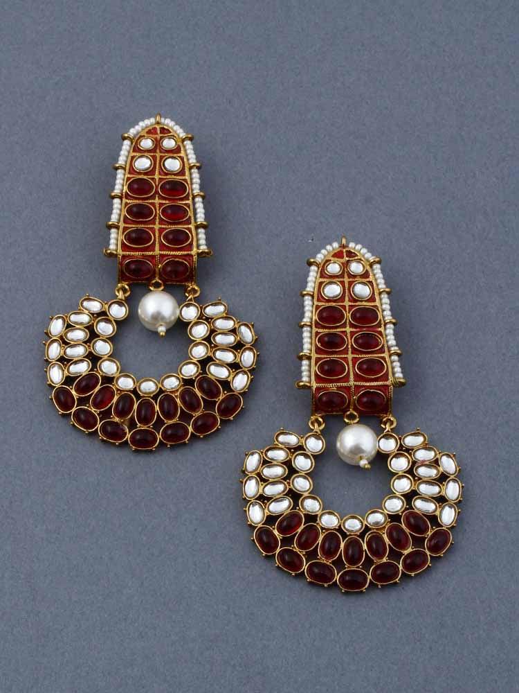 Maroon Daljit Chandbalis - Bling Bag