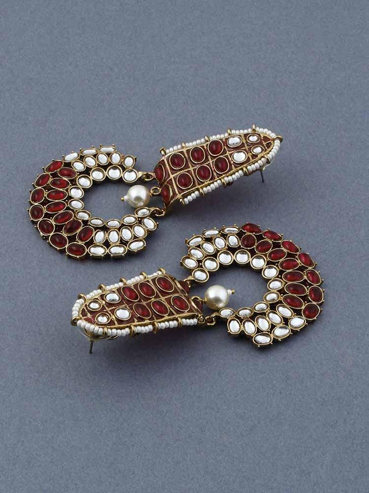 Maroon Daljit Chandbalis - Bling Bag