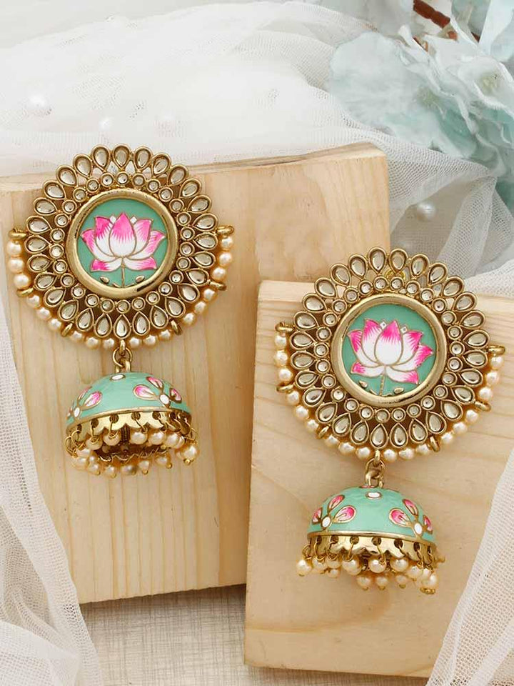 Mint Avanti Jhumkis - Bling Bag