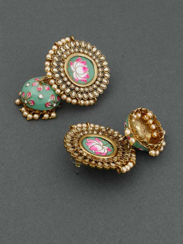 Mint Avanti Jhumkis - Bling Bag