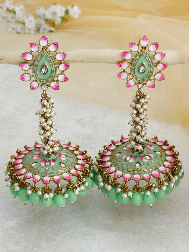 Mint Jacki Jhumkis - Bling Bag