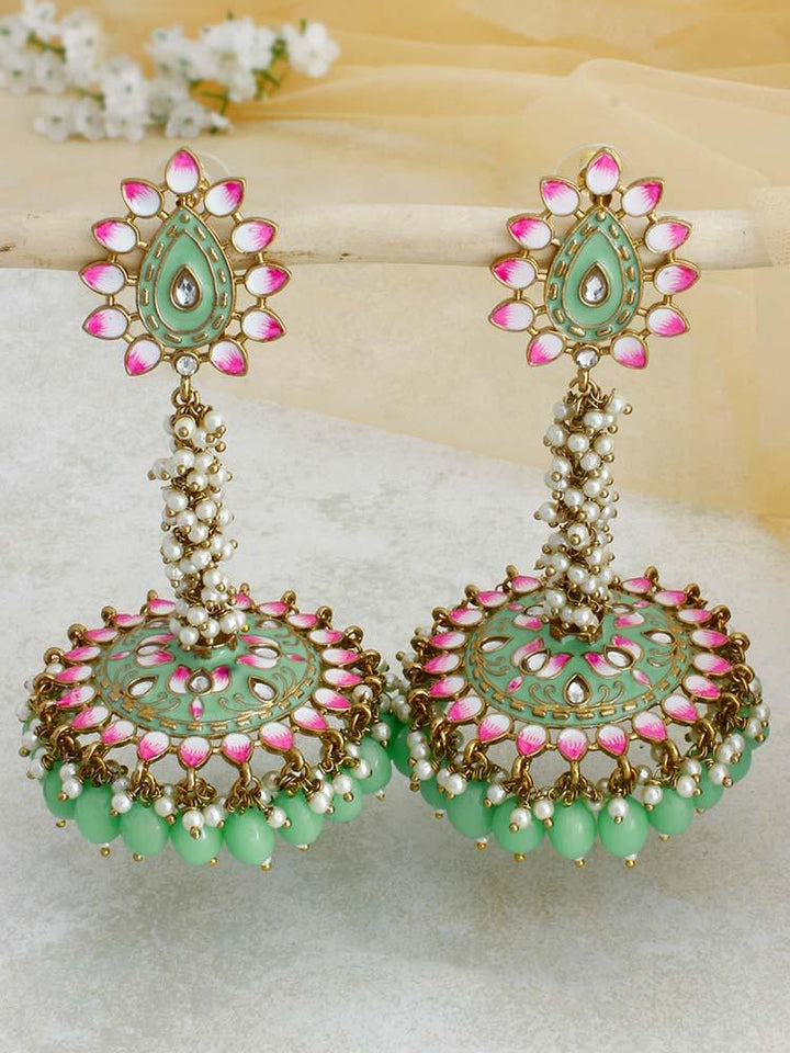 Mint Jacki Jhumkis - Bling Bag
