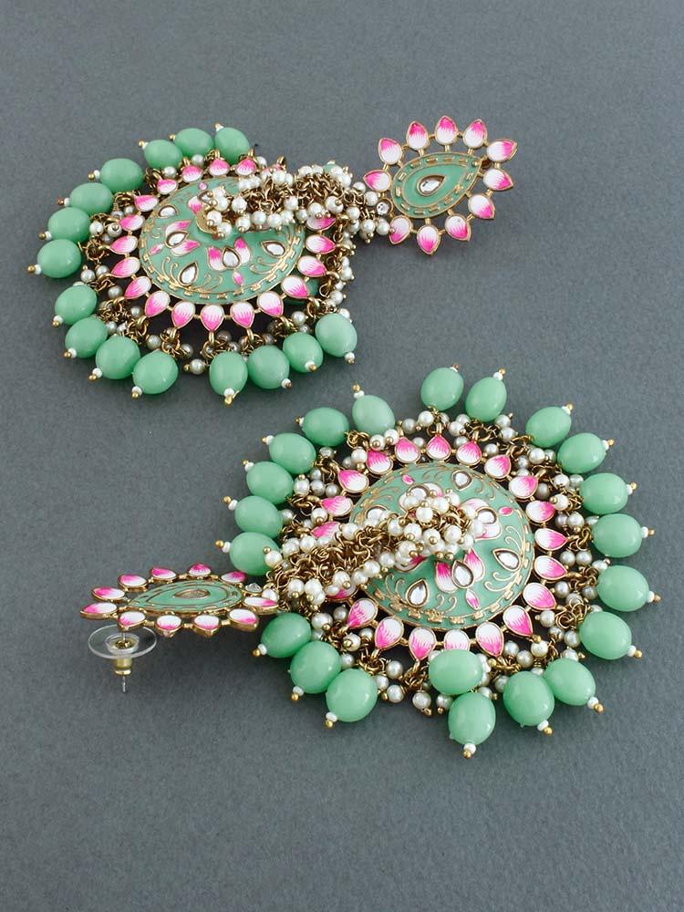 Mint Jacki Jhumkis - Bling Bag