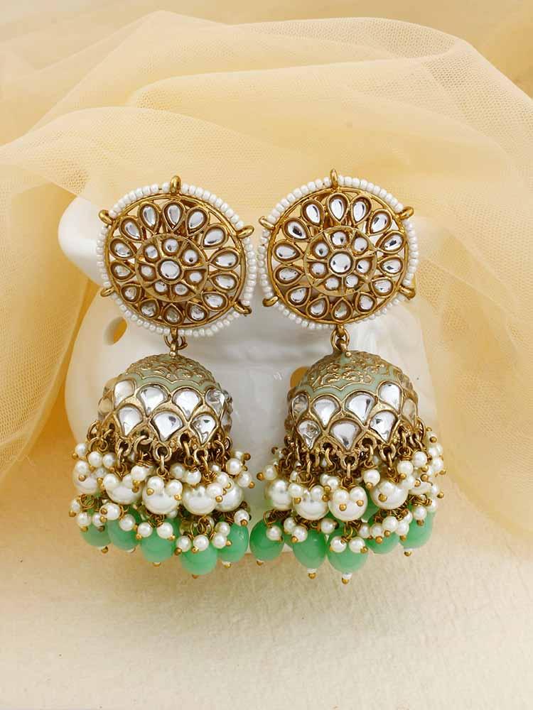 Mint Jogan Jhumkis - Bling Bag