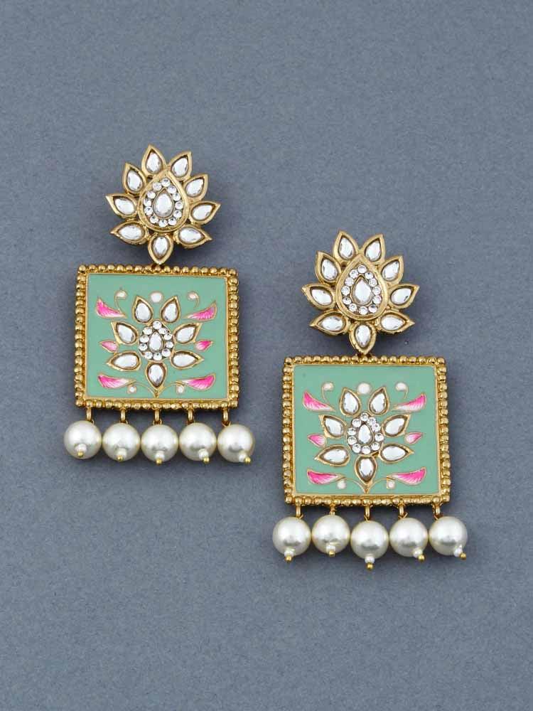 Mint Kalavati Designer Earrings - Bling Bag