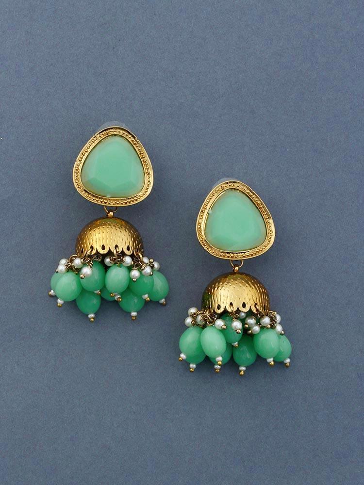 Mint Mini Shesha Jhumkis - Bling Bag