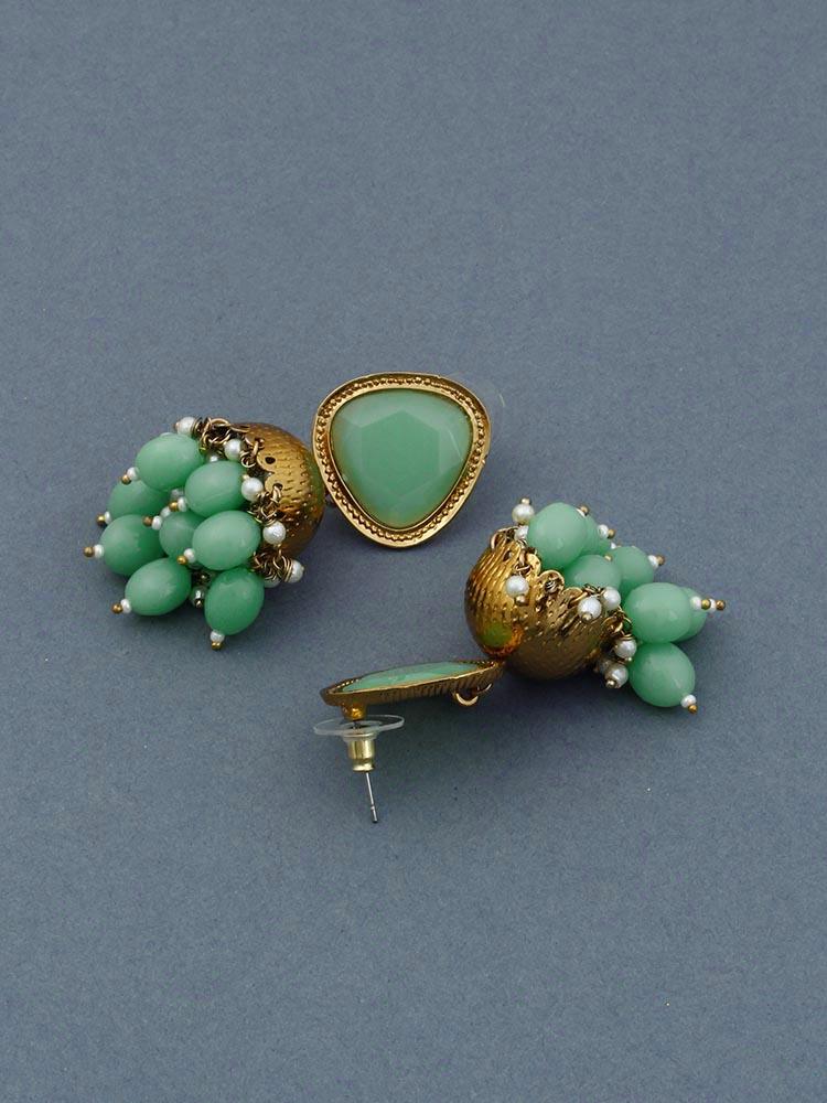 Mint Mini Shesha Jhumkis - Bling Bag