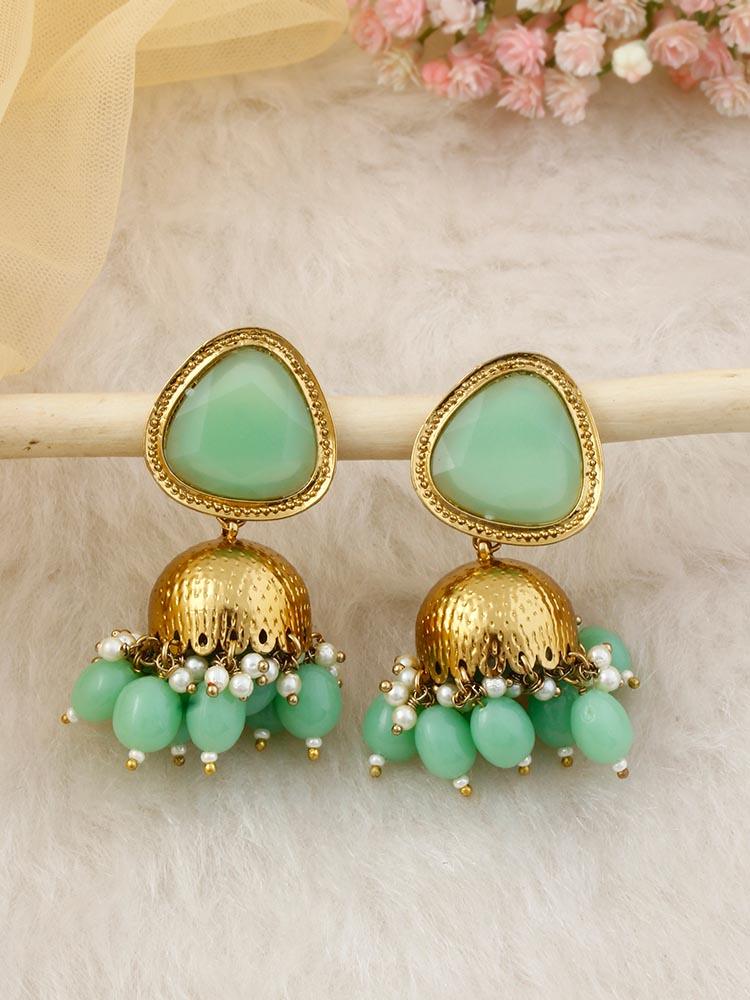 Mint Mini Shesha Jhumkis - Bling Bag