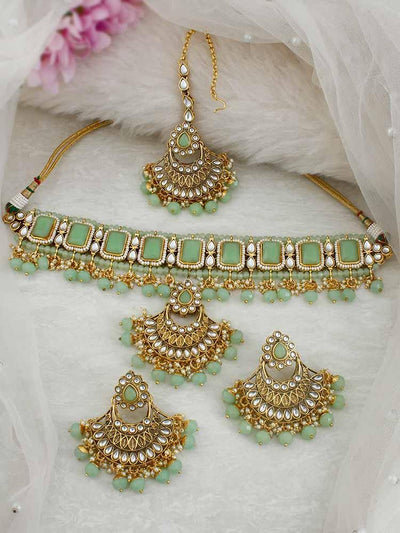 Mint Riya Necklace Set - Bling Bag