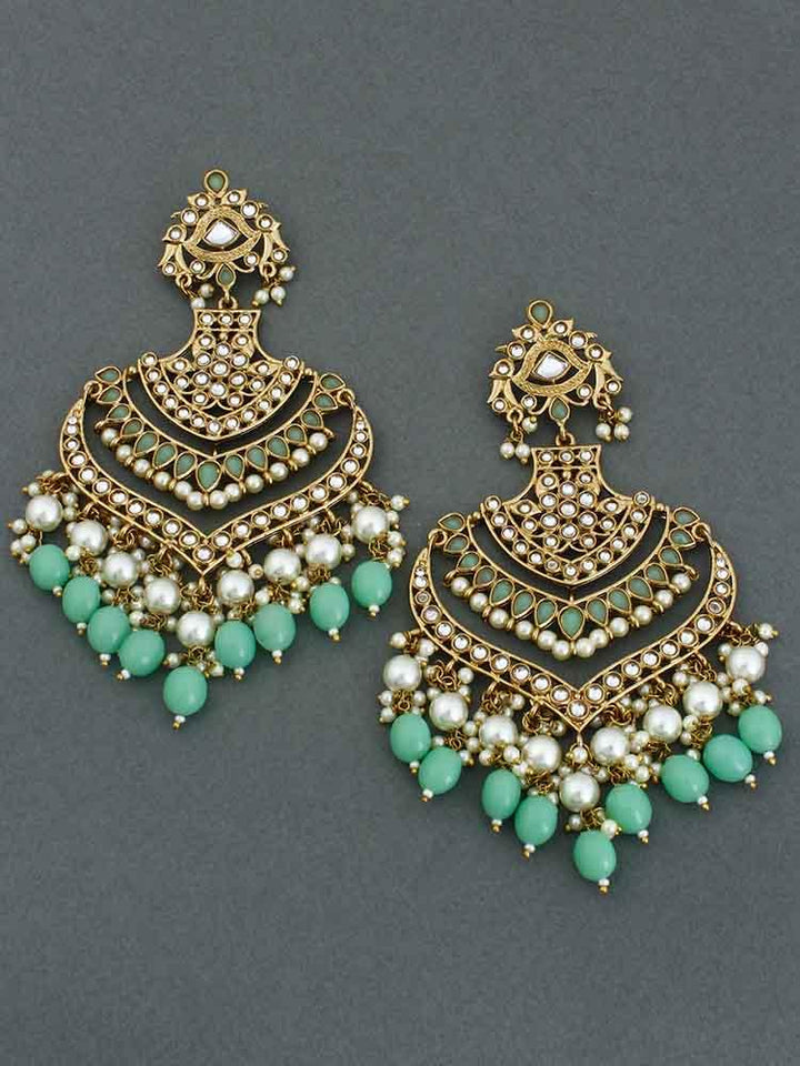 Mint Samsaptaka Designer Earrings - Bling Bag