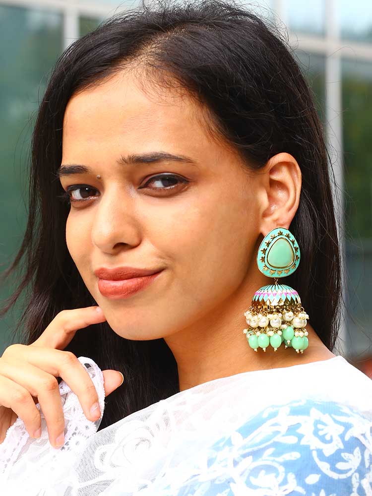 Mint Chetaki Jhumkis