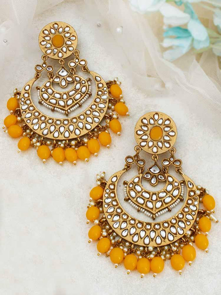 Mustard Bhoomi Chandbalis - Bling Bag