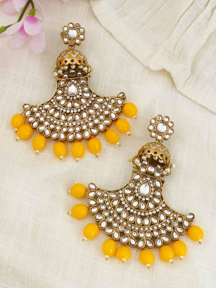 Mustard Hamsini Chandbalis - Bling Bag