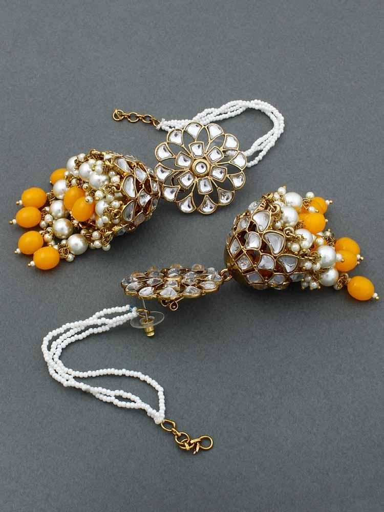 Mustard Malka Sahara Jhumkis - Bling Bag