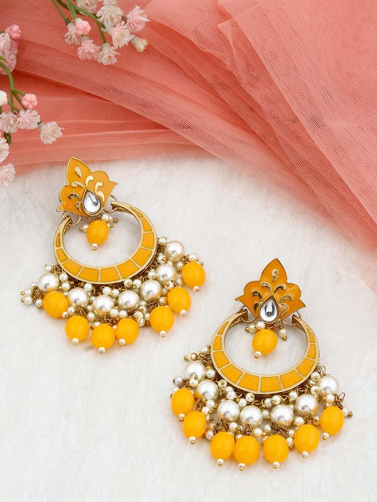 Mustard Patti Mohana Chandbalis - Bling Bag