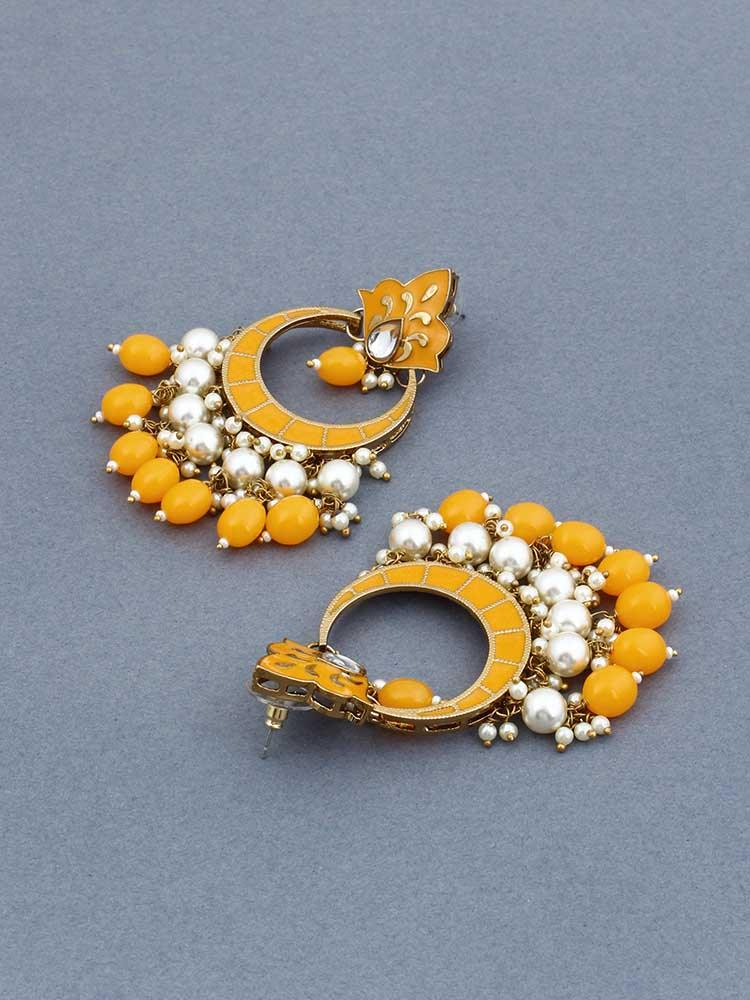 Mustard Patti Mohana Chandbalis - Bling Bag