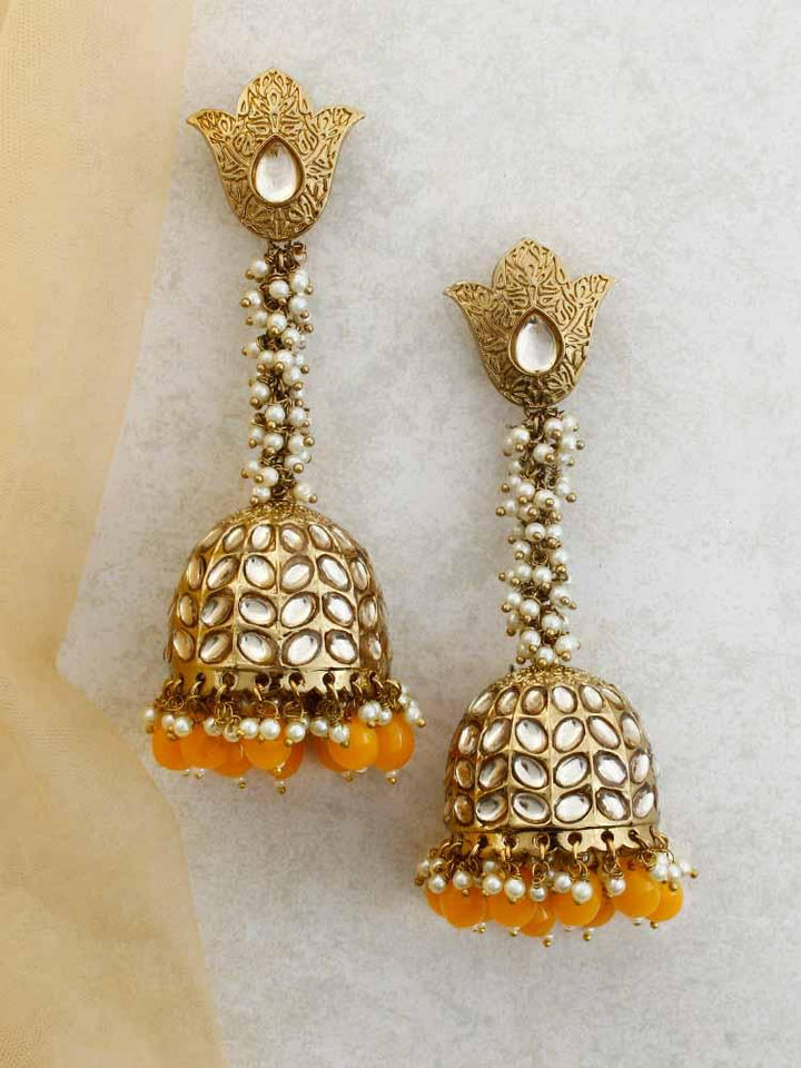 Mustard Rajkumari Jhumkis - Bling Bag