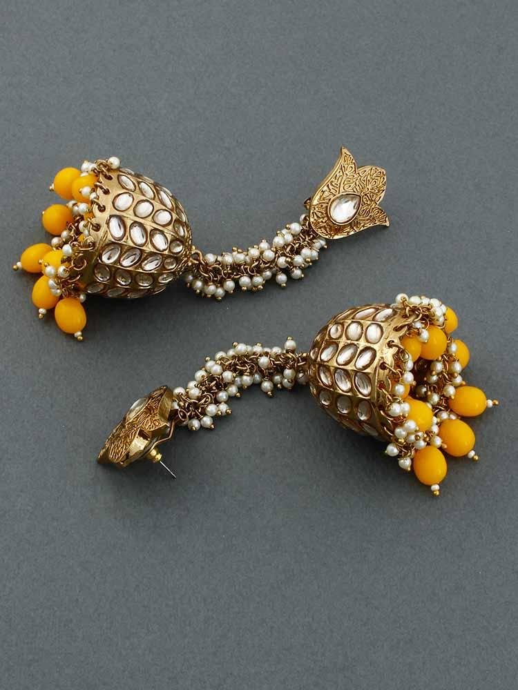 Mustard Rajkumari Jhumkis - Bling Bag