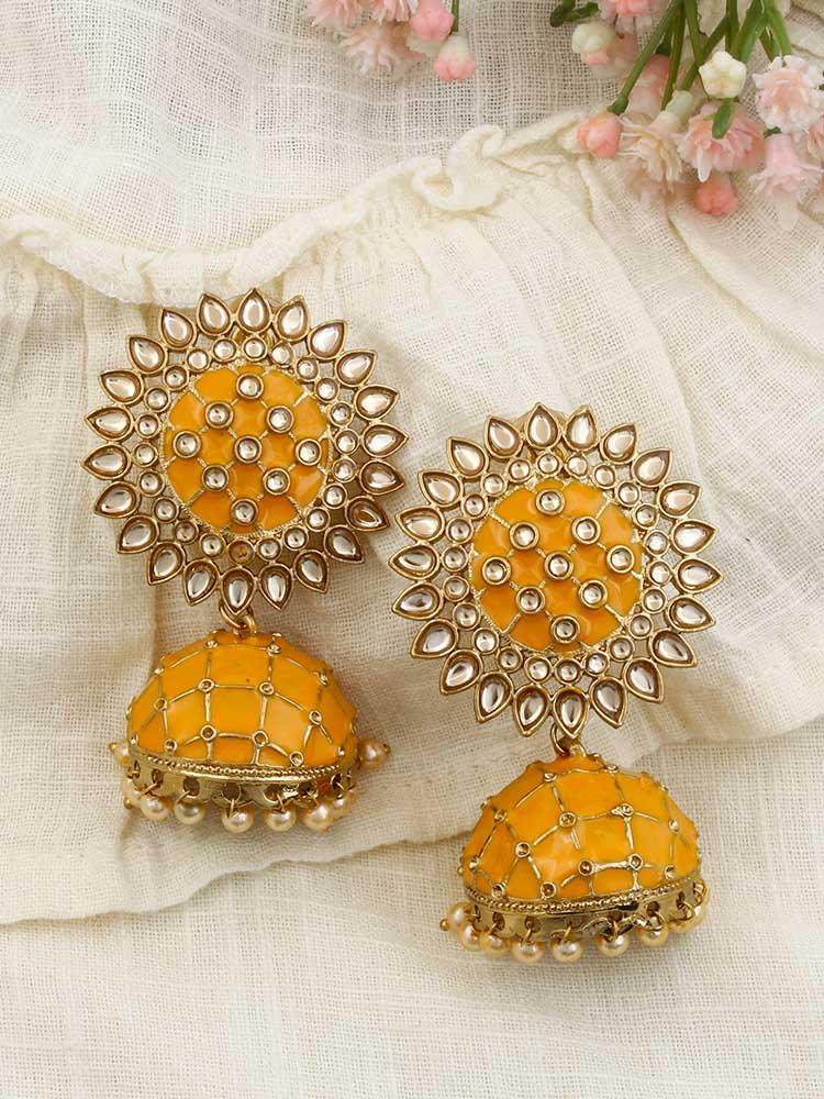 Mustard Suraj Jhumkis - Bling Bag