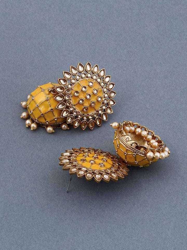 Mustard Suraj Jhumkis - Bling Bag