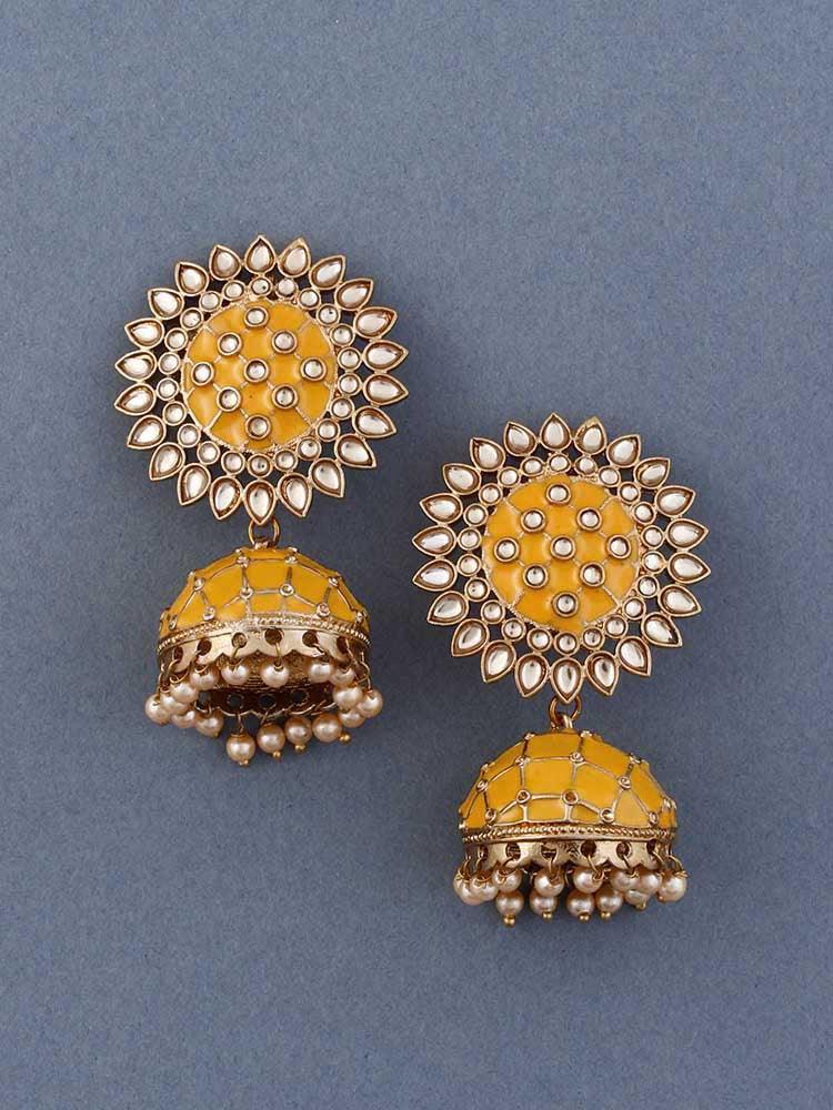 Mustard Suraj Jhumkis - Bling Bag