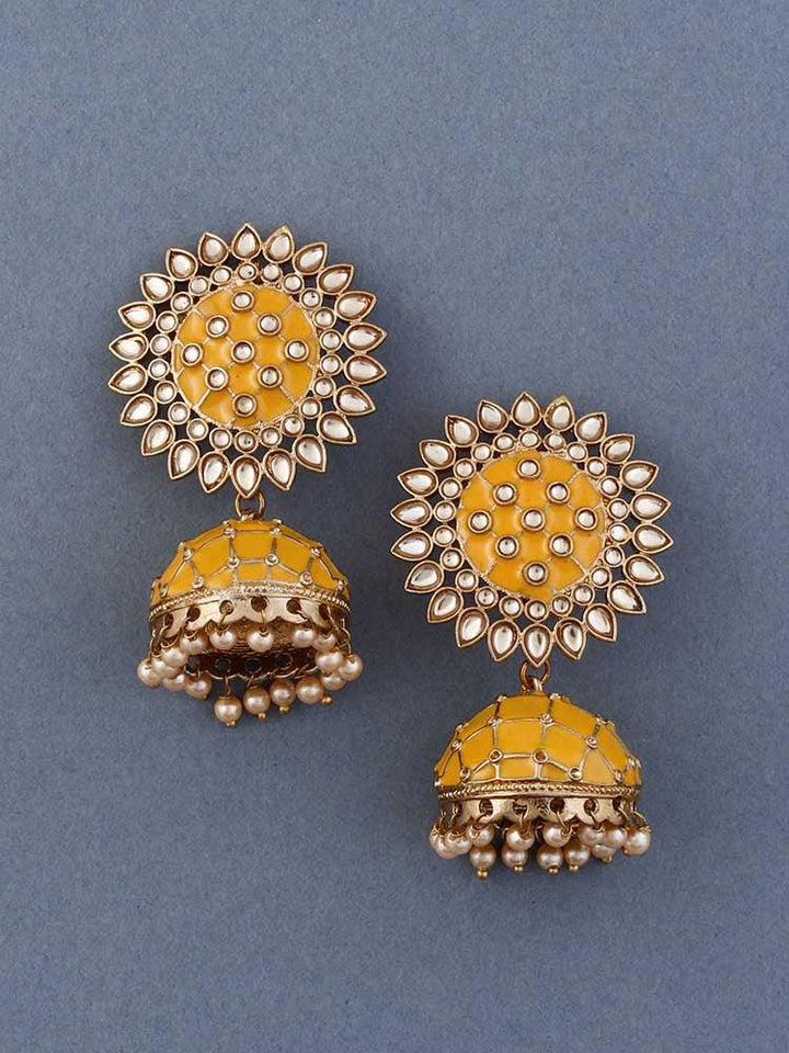Mustard Suraj Jhumkis - Bling Bag