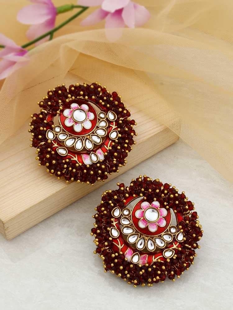 Maroon Anju Studs - Bling Bag