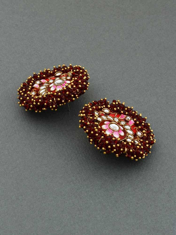 Maroon Anju Studs - Bling Bag