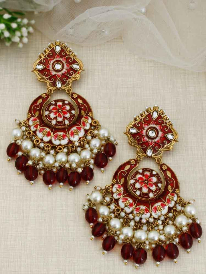Maroon Bhanavi Chandbalis - Bling Bag