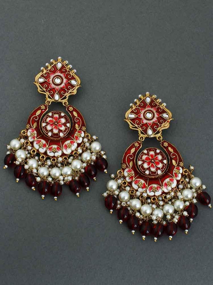 Maroon Bhanavi Chandbalis - Bling Bag