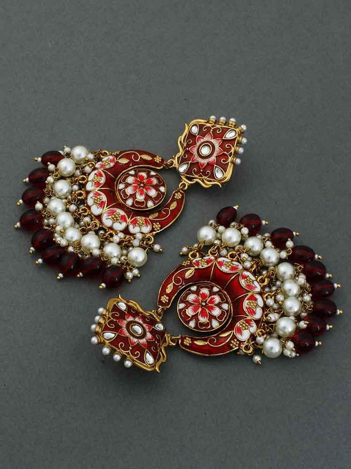 Maroon Bhanavi Chandbalis - Bling Bag