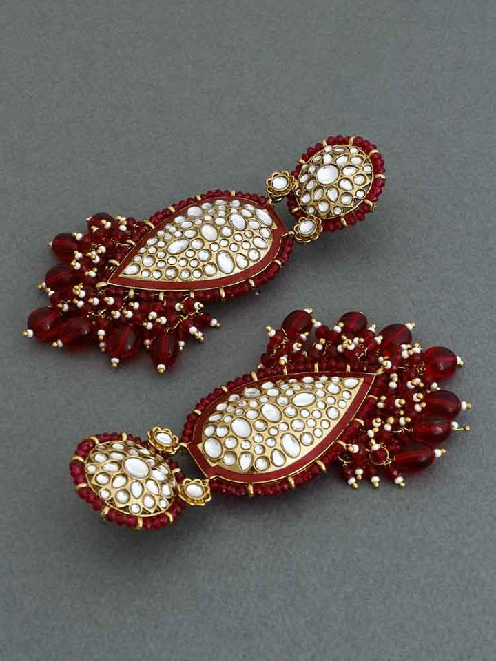 Maroon Chaitali Designer Earrings - Bling Bag